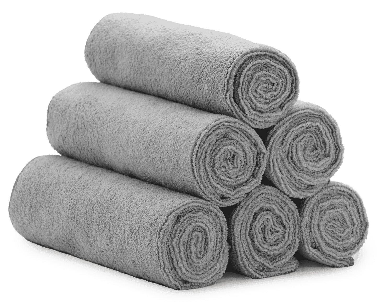 Microfiber Gym Towels, Yoga Towel for Home and Gym Bag, 16 Inch X 27 Inch, 6 Pack, Dark Grey